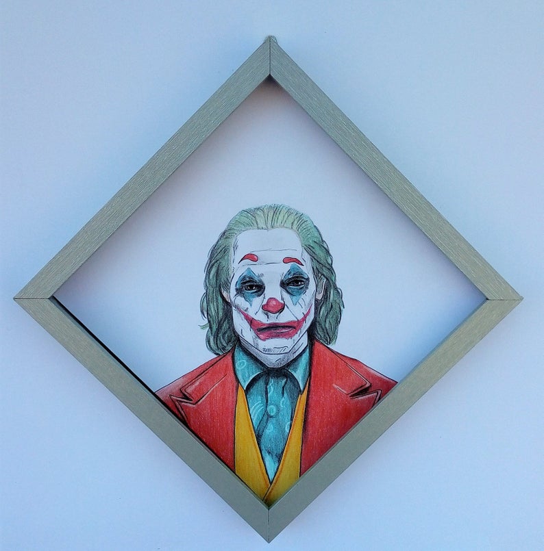 Disegno il Joker - quadro Joaquin Phoenix - LaurisaGifts