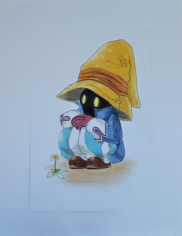 Disegno Vivi - ispirato a Final Fantasy IX - Matite colorate - immagine 2